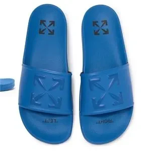 サンダル・ミュール Off-White Bow Padded Slides - Off White - Blue - Leather Off-White c/o Virgil Abloh Bow Padded Slides in Blue | Lyst